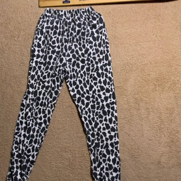 Vintage 90s‎ Hartstrings Girls Sz 7 Black White Dalmatian Leggings (G) - Picture 6 of 6